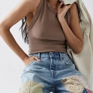 Levi's Vintage Patchwork Quilt 501 Straight Leg Jeans - Blue and Multicolor